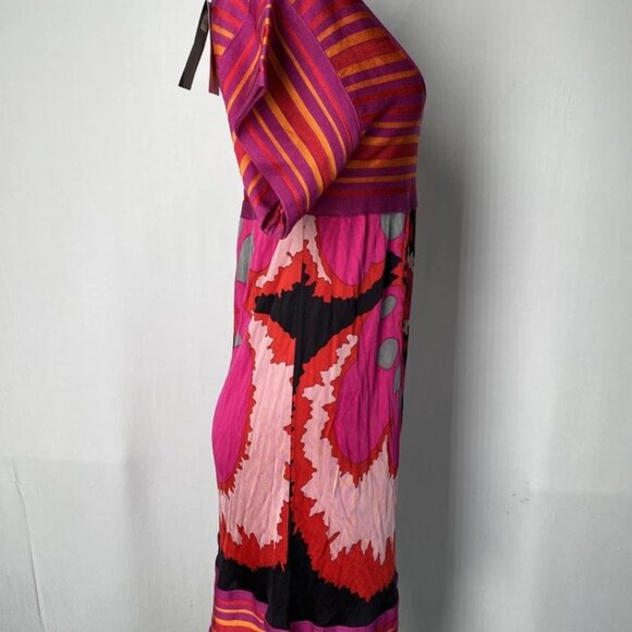 Missoni Women’s Floral Striped Knit Jersey Mini Dress – Pink/Purple – Size 2 - Picture 6 of 10
